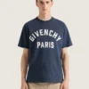 T-Shirt in Cotton with Givenchy Paris Embroidery