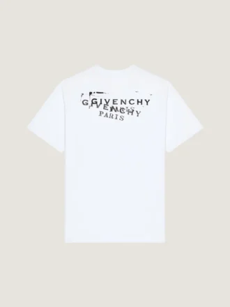 T-Shirt in Cotton with Givenchy Stamp Print