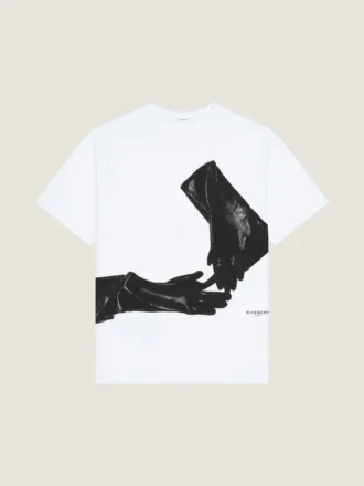 T-Shirt in Cotton with Surrealism Print