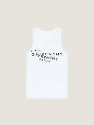 Tank Top in Cotton with Givenchy Stamp Print