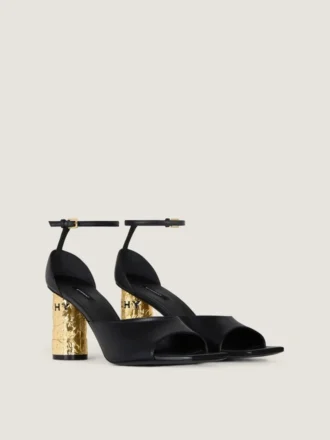 Tape Heel Sandals in Leather