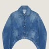 Trapeze Jacket in Medium Blue Denim