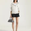 Zipped Hoodie in Wool and Cashmere