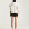 Zipped Hoodie in Wool and Cashmere