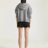 Zipped Hoodie in Wool and Cashmere